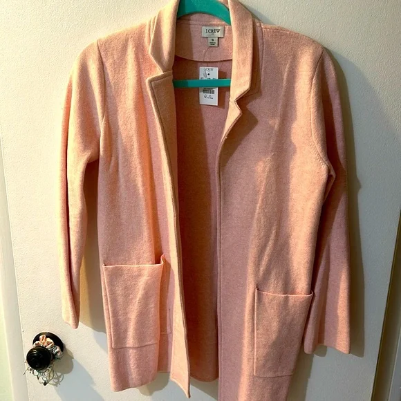 NWT JCREW pink sweater blazer - size S - Picture 1 of 6